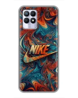 Чехол для Realme 8 Pro с картинкой «Nike в абстракции»