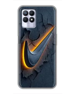 Чехол для Realme 8 Pro с картинкой «Объемный логотип Найк»