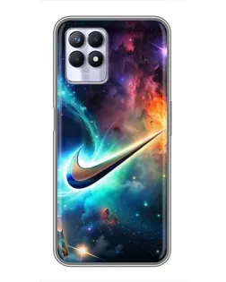 Чехол для Realme 8 Pro с картинкой «Космический Nike Swoosh»
