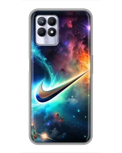 Чехол для Realme 8 Pro с картинкой «Космический Nike Swoosh»
