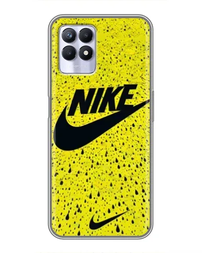 Чехол для Realme 8 Pro с картинкой «Желтый текстурный Nike»