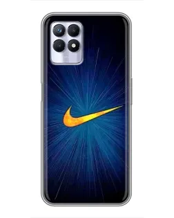 Чехол для Realme 8 Pro с картинкой «Синий пульс Nike»