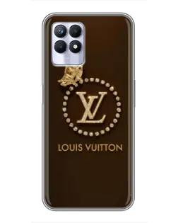 Чехол для Realme 8 Pro с картинкой «LV — золотая печать»