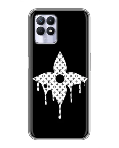 Чехол для Realme 8 Pro с картинкой «Цветочная монограмма»