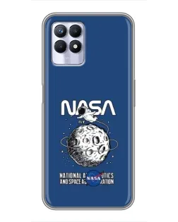 Чехол для Realme 8 Pro с картинкой «NASA — лунная миссия»
