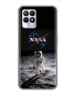 Чехол для Realme 8 Pro с картинкой «Астронавт на Луне»