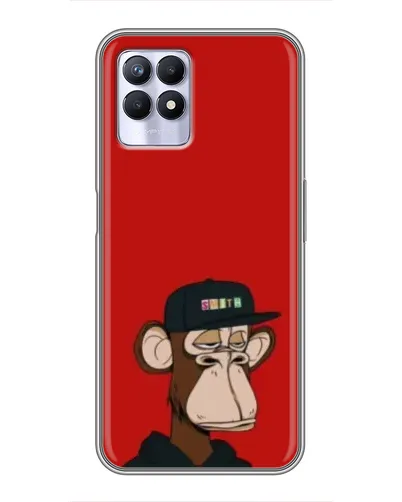 Чехол для Realme 8 Pro с картинкой «Bored Ape — красный фон» Чехол для Realme 8 Pro с картинкой «Bored Ape — красный фон»