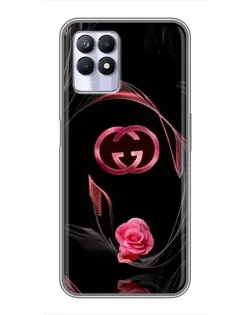 Чехол для Realme 8 Pro с картинкой «Gucci — неоновая роза»