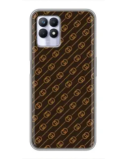Чехол для Realme 8 Pro с картинкой «Gucci — золотые диагонали»
