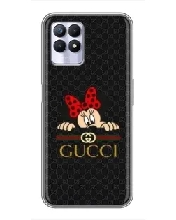 Чехол для Realme 8 Pro с картинкой «Минни Маус Gucci — черный»
