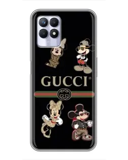 Чохол для Realme 8 Pro з картинкою «Gucci — герої Disney та монограма»