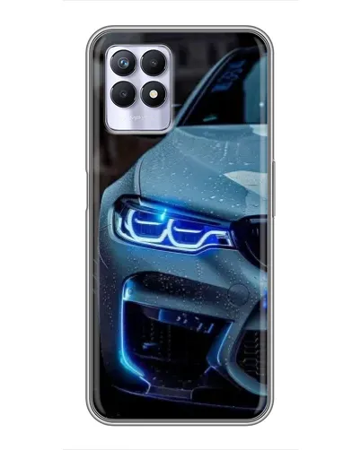 Чохол для Realme 8 Pro з картинкою «Погляд BMW з синіми фарами»
