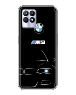 Чохол для Realme 8 Pro з картинкою «Мінімалістичний принт BMW M3»