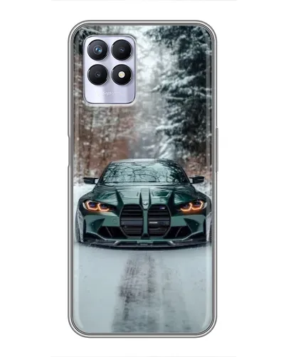 Чохол для Realme 8 Pro з картинкою «BMW у зимовому лісі»