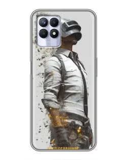 Чехол для Realme 8 Pro с картинкой «PUBG — боец в пыли»