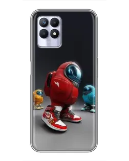 Чехол для Realme 8 Pro с картинкой «Among Us — 3D стиль»