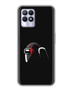 Чехол для Realme 8 Pro с картинкой «Among Us шлем»