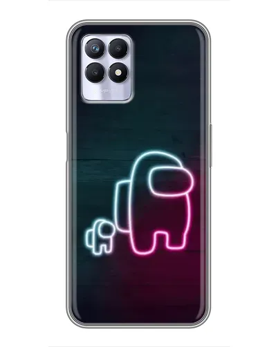 Чехол для Realme 8 Pro с картинкой «Among Us неон-арт» Чехол для Realme 8 Pro с картинкой «Among Us неон-арт»