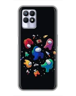 Чехол для Realme 8 Pro с картинкой «Among Us космос»