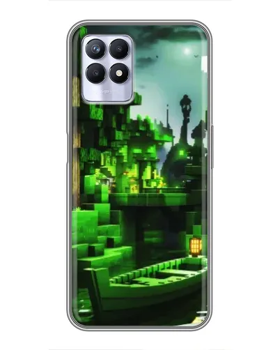 Чехол для Realme 8 Pro с картинкой «Minecraft лесной пейзаж»
