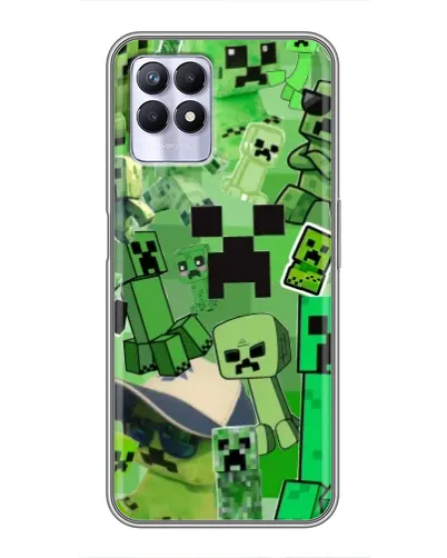 Чехол для Realme 8 Pro с картинкой «Криперы Minecraft»
