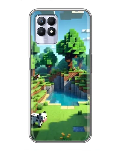 Чехол для Realme 8 Pro с картинкой «Minecraft летний день»