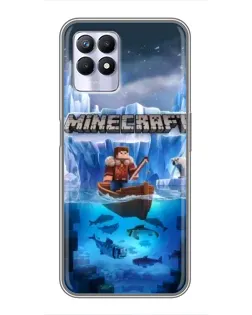 Чехол для Realme 8 Pro с картинкой «Minecraft ледяной мир»