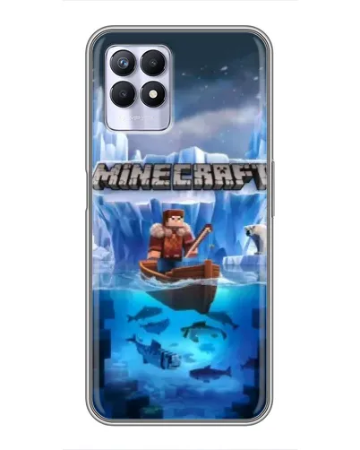 Чехол для Realme 8 Pro с картинкой «Minecraft ледяной мир»