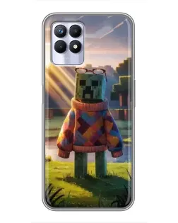 Чехол для Realme 8 Pro с картинкой «Крипер в свитере»