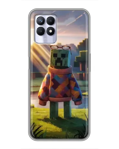 Чехол для Realme 8 Pro с картинкой «Крипер в свитере»