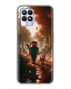 Чехол для Realme 8 Pro с картинкой «Стив в лесу»