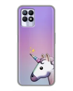 Чехол для Realme 8 Pro с картинкой «Единорог градиент»