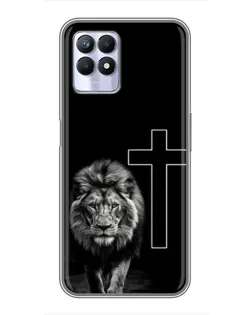 Чохол для Realme 8 Pro з картинкою «Лев та Хрест»