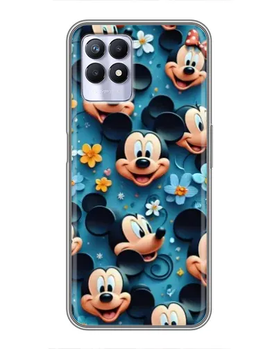Чехол для Realme 8 Pro с картинкой «Паттерн Микки и Минни»