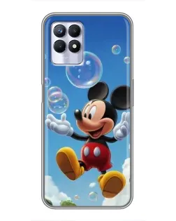 Чехол для Realme 8 Pro с картинкой «Mickey и мыльные пузыри»