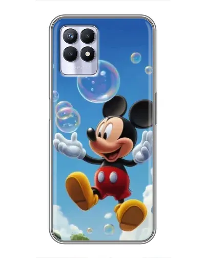 Чехол для Realme 8 Pro с картинкой «Mickey и мыльные пузыри»