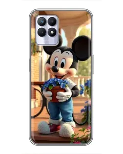 Чехол для Realme 8 Pro с картинкой «Микки садовод»