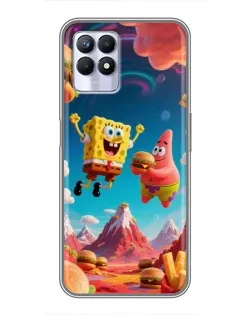 Чехол для Realme 8 Pro с картинкой «Космический фастфуд»