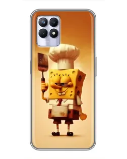 Чехол для Realme 8 Pro с картинкой «Губка Боб повар»