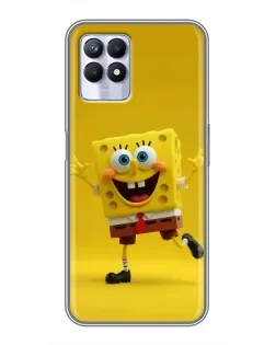 Чехол для Realme 8 Pro с картинкой «Позитивный Губка Боб»