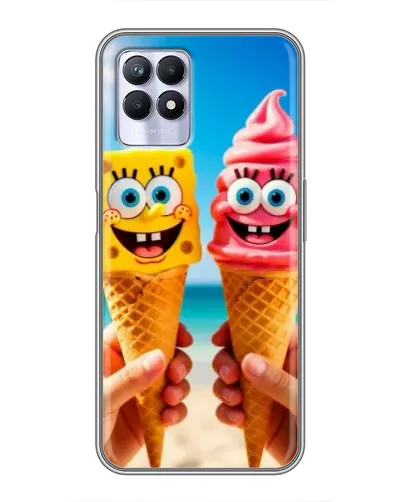 Чехол для Realme 8 Pro с картинкой «Спанч Боб мороженое» Чехол для Realme 8 Pro с картинкой «Спанч Боб мороженое»