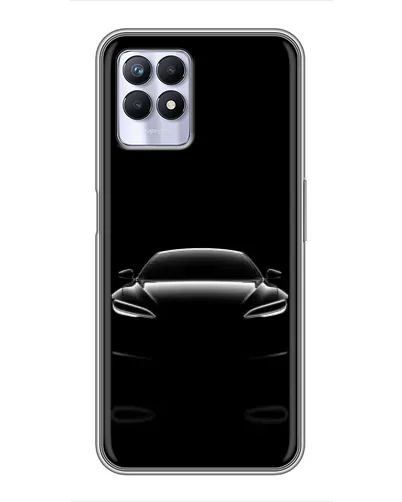Чехол для Realme 8 Pro с картинкой «Силуэт Tesla Night»