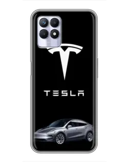 Чехол для Realme 8 Pro с картинкой «Tesla Model Y»