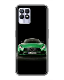 Чехол для Realme 8 Pro с картинкой «Mercedes — неоновый лого»