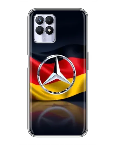 Чехол для Realme 8 Pro с картинкой «Mercedes — флаг Германии»