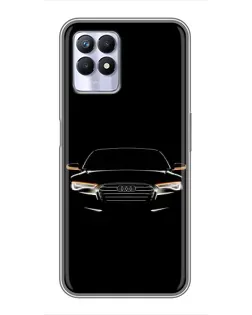 Чехол для Realme 8 Pro с картинкой «Audi — ночной контур»