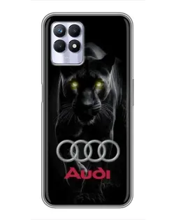 Чехол для Realme 8 Pro с картинкой «Пантера и Audi»