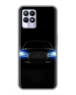 Чехол для Realme 8 Pro с картинкой «Audi в неоне»