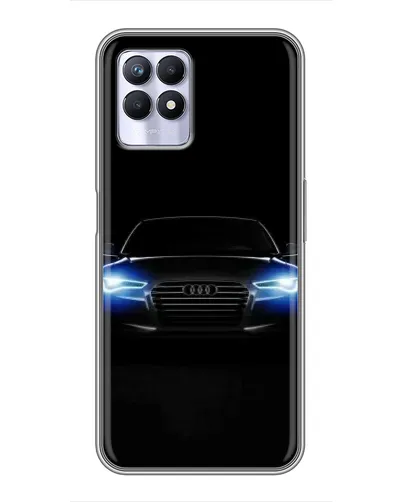 Чехол для Realme 8 Pro с картинкой «Audi в неоне»