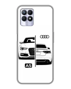 Чехол для Realme 8 Pro с картинкой «Audi — контрастный дизайн»